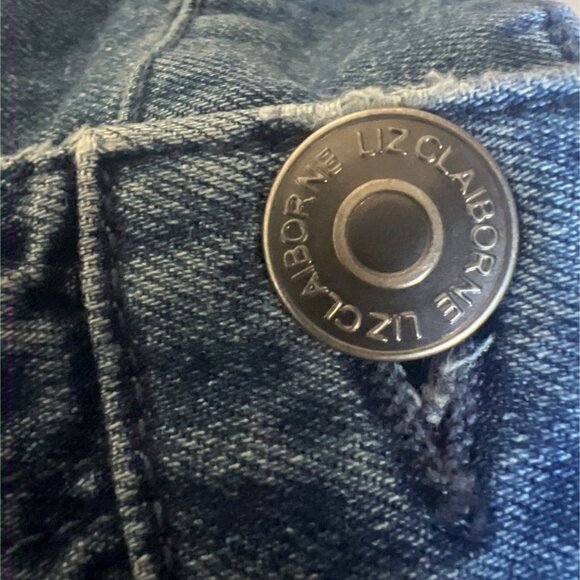 Liz Claiborne Womens Wide-Leg Denim Crop Pants Light Wash Plus Size 28W - Picture 5 of 12